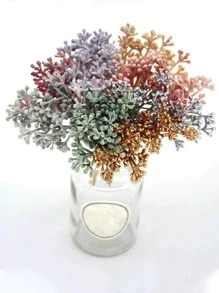 3pcs Plastic Artificial Plant, Modern Random Color Artificial Plant For Home - Multicolor - View 1