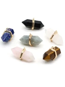 Stone DIY Pendant - Black - View 1