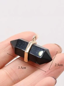 Stone DIY Pendant - Black - View 4