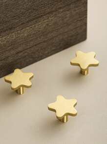 1 pieza cobre Cajón creativo dorado con diseño de estrella Tirador de cajón Manija del cajón - Dorado - Ver 1