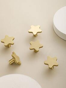 1 pieza cobre Cajón creativo dorado con diseño de estrella Tirador de cajón Manija del cajón - Dorado - Ver 2