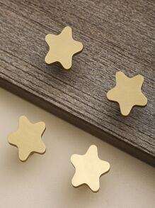 1 pieza cobre Cajón creativo dorado con diseño de estrella Tirador de cajón Manija del cajón - Dorado - Ver 7