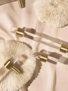 1 件現代簡約壓克力桿和黃銅吧櫃把手,適用於櫥櫃、衣櫃、酒櫃、抽屜等。 - 金色 - 查看 1