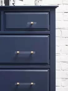 1 件現代簡約壓克力桿和黃銅吧櫃把手,適用於櫥櫃、衣櫃、酒櫃、抽屜等。 - 金色 - 查看 7