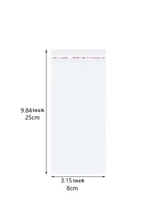 100 cái/bộ 3,15*9,84 inch Túi đựng quà tặng, Túi đựng quà tặng trong suốt PP cho tiệc, Giáng sinh, ngày lễ tình nhân - Trong sáng - Xem 3