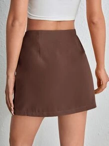 Muchica 素色高腰半身裙