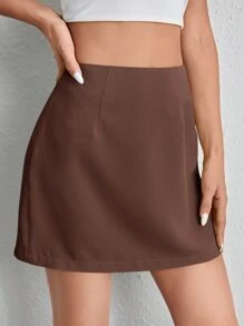 Muchica 素色高腰半身裙