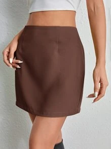 Muchica 素色高腰半身裙