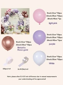 130 vòng hoa bóng bay cao su, Bộ vòm bóng bay màu hỗn hợp cho tiệc cưới - Nhiều màu - Xem 3