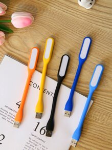 1 pieza Libro al azar de plástico USB flexible portátil USB lámpara para casa - Blanco - Ver 2