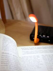 1 pieza Libro al azar de plástico USB flexible portátil USB lámpara para casa - Blanco - Ver 5