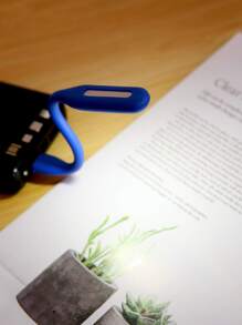 1 pieza Libro al azar de plástico USB flexible portátil USB lámpara para casa - Blanco - Ver 6