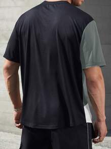 Manfinity Homme Men Plus Cut And Sew Tee - Multicolor - View 2