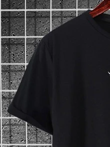 Manfinity Homme Tops Nam Đồ họa Lá thư Giải trí - màu đen - Xem 3