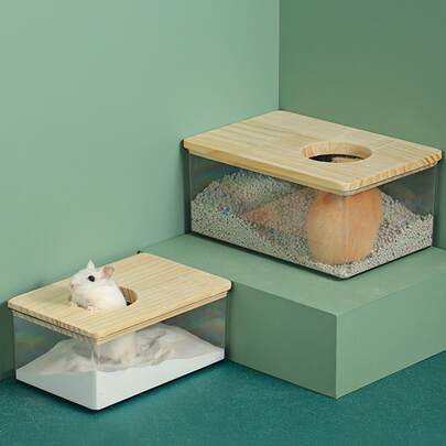 1入組透明倉鼠浴缸