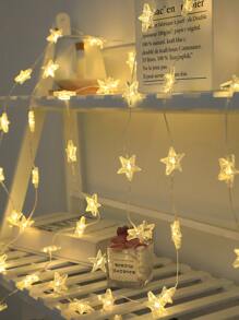 1入組10/20/30燈1/2/3米星形串燈,皮革線,非常適合室內裝飾,臥室裝修,節慶裝飾,婚禮求婚,派對裝飾 - 黃色 - 查看 2