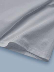 Áo thun nam tay rớt in chữ, thoáng khí. - Màu Xám nhạt - Xem 3