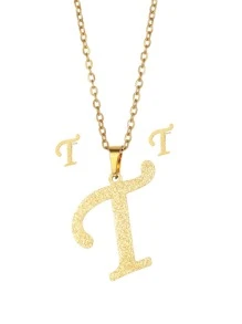 Bộ trang sức trang trí chữ cái 3 cái / bộ - Vàng - Xem 22