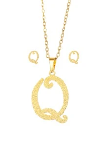 Bộ trang sức trang trí chữ cái 3 cái / bộ - Vàng - Xem 19