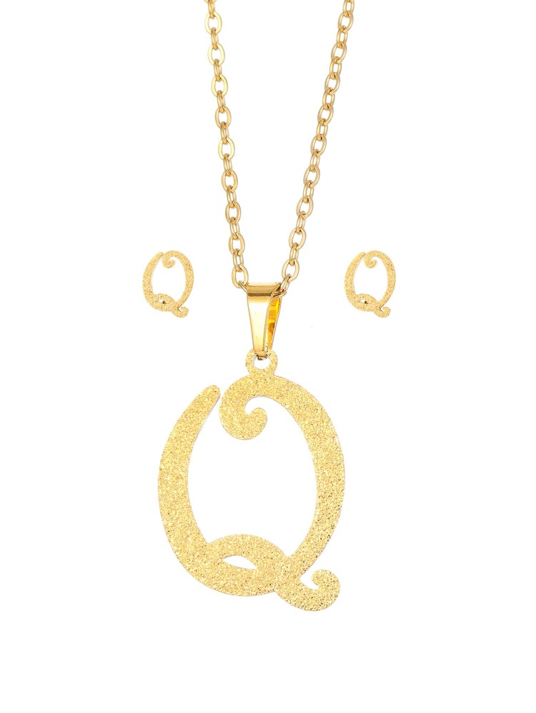 Bộ trang sức trang trí chữ cái 3 cái / bộ - Vàng - Xem 19