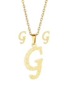 Bộ trang sức trang trí chữ cái 3 cái / bộ - Vàng - Xem 23