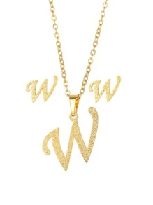 Bộ trang sức trang trí chữ cái 3 cái / bộ - Vàng - Xem 25