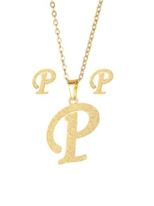 Bộ trang sức trang trí chữ cái 3 cái / bộ - Vàng - Xem 21