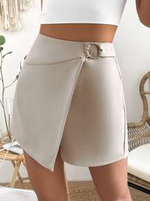 Chiquease 高腰圍裹下擺裙裤