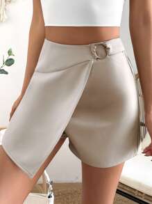 Chiquease 高腰圍裹下擺裙裤