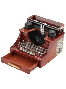 1 Hộp Nhạc Bằng Nhựa, Thiết Kế Máy Đánh Chữ Cổ Điển Hộp 8 Tông Màu Cho Trang Trí Nhà - Nhiều màu - Xem 3