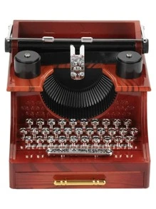 1 Hộp Nhạc Bằng Nhựa, Thiết Kế Máy Đánh Chữ Cổ Điển Hộp 8 Tông Màu Cho Trang Trí Nhà - Nhiều màu - Xem 4