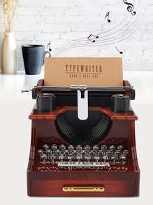 1 Hộp Nhạc Bằng Nhựa, Thiết Kế Máy Đánh Chữ Cổ Điển Hộp 8 Tông Màu Cho Trang Trí Nhà - Nhiều màu - Xem 5