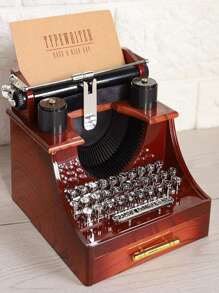 1 Hộp Nhạc Bằng Nhựa, Thiết Kế Máy Đánh Chữ Cổ Điển Hộp 8 Tông Màu Cho Trang Trí Nhà - Nhiều màu - Xem 7