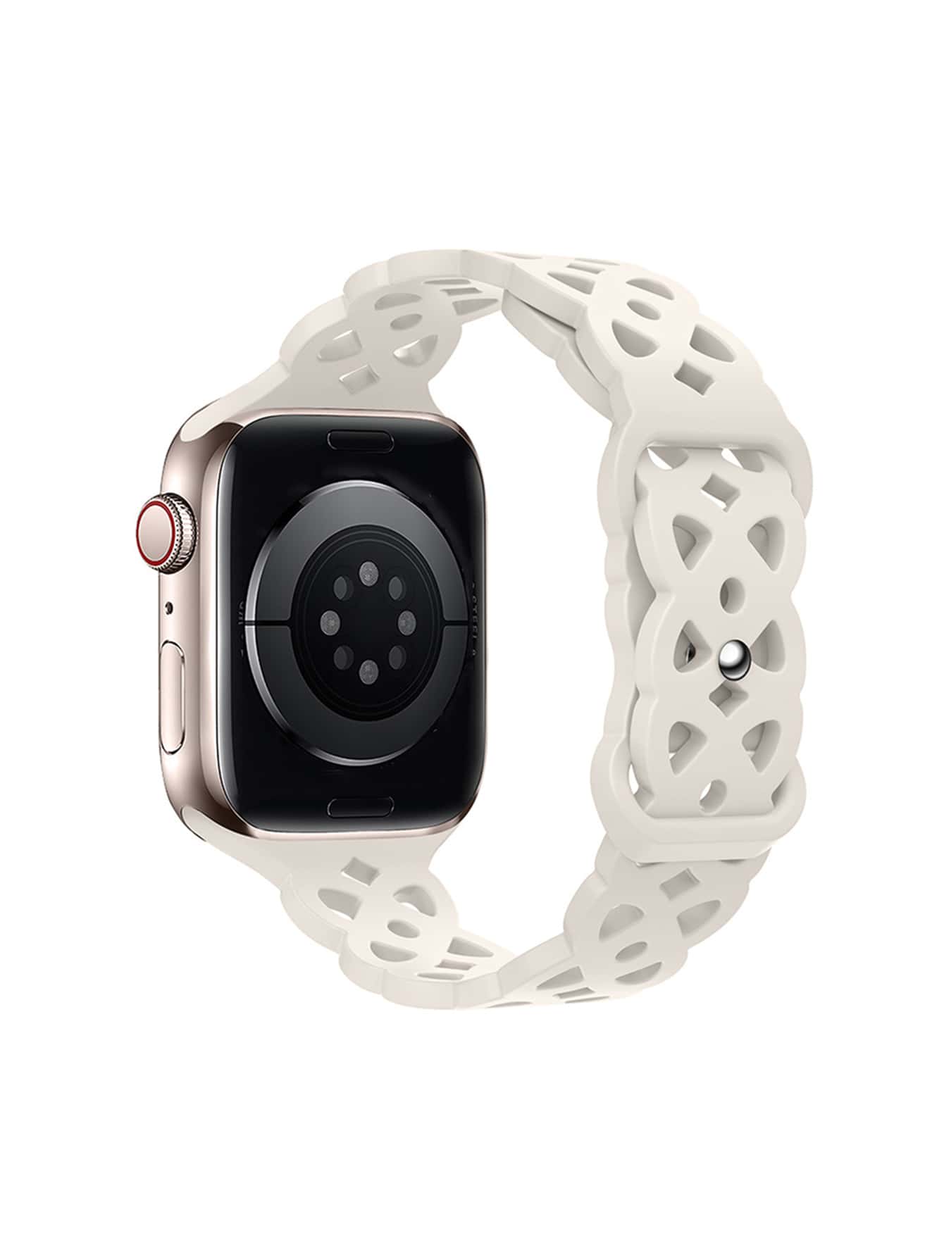1 dây đeo đồng hồ rỗng tương thích với Apple Watch - Màu be - Xem 1