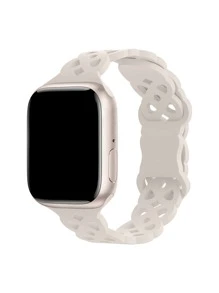 1 dây đeo đồng hồ rỗng tương thích với Apple Watch - Màu be - Xem 3