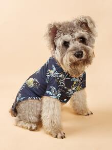 1pc Pineapple Print Pet Shirt - Multicolor - View 1