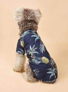 1pc Pineapple Print Pet Shirt - Multicolor - View 5