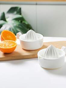 1入組裝PP手動榨汁機廚房用極簡主義白色手動壓榨機 - 白色 - 查看 4