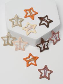 10入組女性蝴蝶結設計可愛髮夾適用於日常 - 彩色 - 查看 1