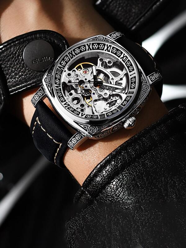 Men Skeleton Mechanical Watch SHEIN UK