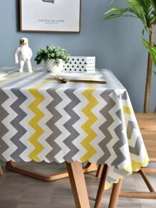 1pc Waterproof And Oil-Proof Tablecloth, TPU Coated Digital Printed Dining Table Desk Mat, Tea Table Cloth, Rectangular Table Cover For Indoor/Outdoor Use - Multicolor - View 6