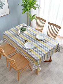 1pc Waterproof And Oil-Proof Tablecloth, TPU Coated Digital Printed Dining Table Desk Mat, Tea Table Cloth, Rectangular Table Cover For Indoor/Outdoor Use - Multicolor - View 9