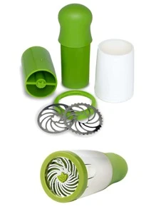 Cortador de verduras de plástico de 1 pieza, rallador de verduras multifunción para cocina - Verde - Ver 2