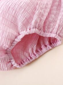 Baby Paperbag Waist Frill Trim Shorts - Pink - View 6
