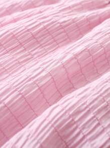 Baby Paperbag Waist Frill Trim Shorts - Pink - View 3