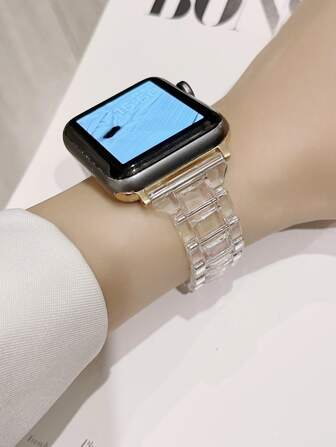Electroplated Small Waist Acrylic Watch Band Compatible With 38/40/41/42/44/45/49mm Ultra/SE/8/7/6/5/4/3/2/1