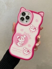 Ốp điện thoại TPU trong suốt thời trang dễ thương hình gợn sóng mới lạ có họa tiết vẽ, chống rơi, tương thích với iPhone - Nhiều màu - Xem 1