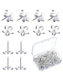50pcs Clear Star Design Pushpin Back To School,Back To School,School Supplies - Clear - View 2