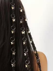 20 chiếc vòng tóc quyến rũ hình bướm - Vàng - Xem 1