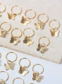 20 chiếc vòng tóc quyến rũ hình bướm - Vàng - Xem 3